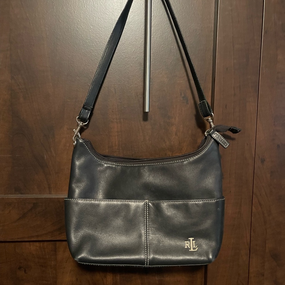Ralph Lauren Black Leather Shoulder Bag